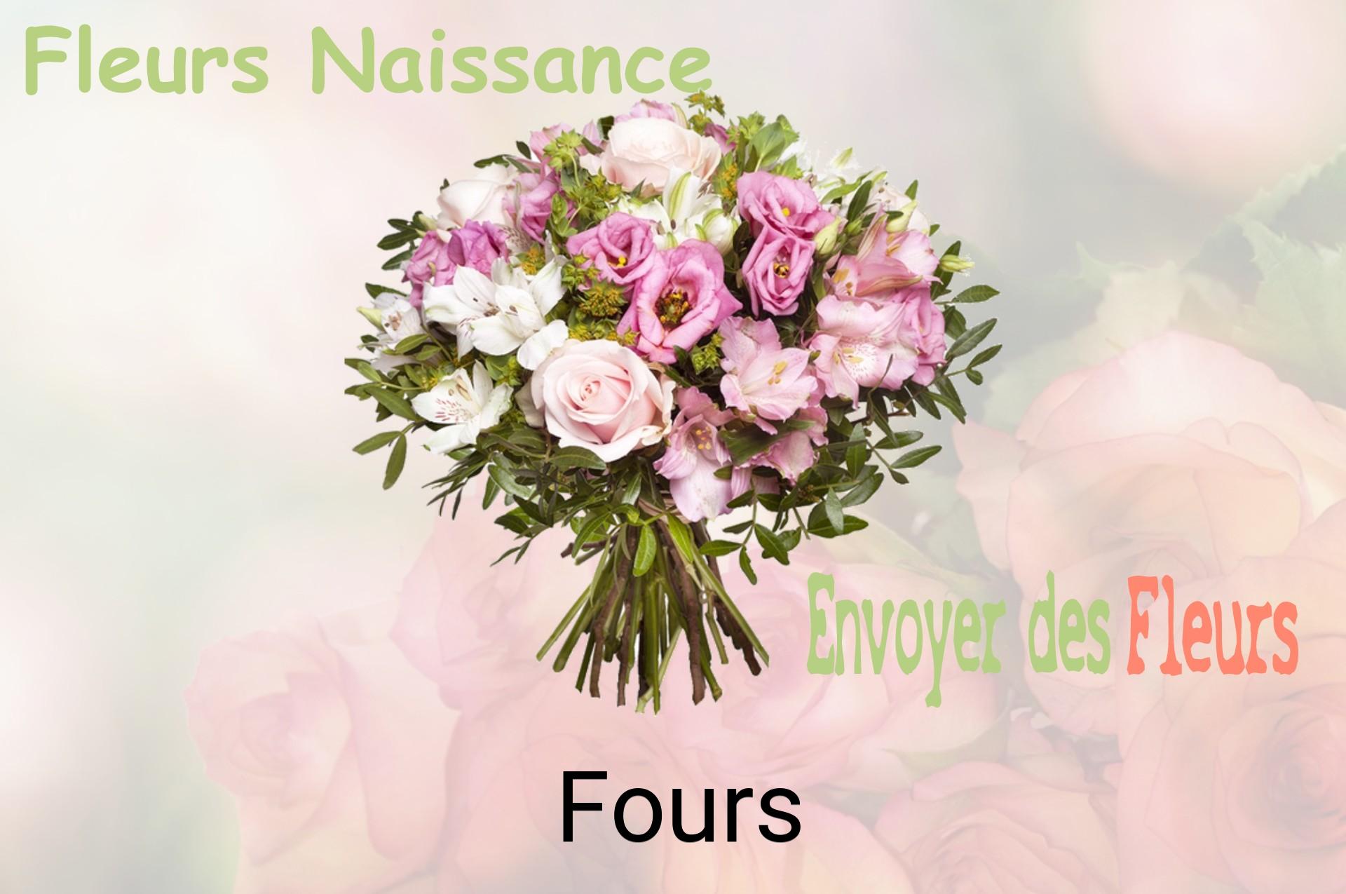 Bouquet de fleurs de naissance livré à Fours
